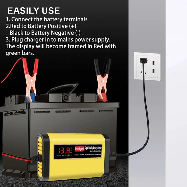Chargeur batterie voiture 12V 2A intelligent LCD… – vue 4