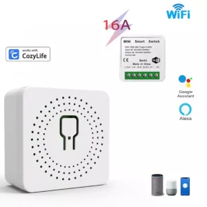 Commutateur intelligent WiFi 16A/20A, Module domotique, relais de disjoncteur, contrôle bidirectionnel, application vocale, télécommande Alexa Google Home Yandex Alice Commutateur intelligent WiFi 16A/20A, Module domotique, relais de disjoncteur, contrôle bidirectionnel, application vocale, télécommande Alexa Google Home Yandex Alice