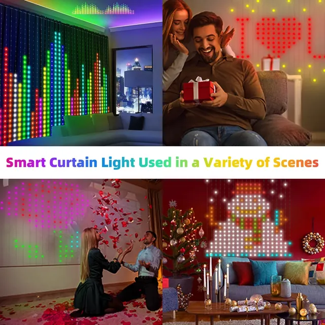 400 LED rideaux lumineux intelligents chaîne lumières… – vue 3