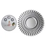 Miroir rond mural trio doré argenté résine cadre pétales… – vue 5