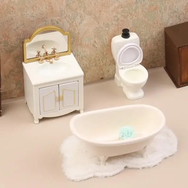 1/12 maison de poupée Simulation baignoire toilette… – vue 2