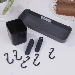 Présentoir organisateur de cuisine et de salle de bain ; Kit de montage de panneaux perforés muraux avec accessoires pour outils