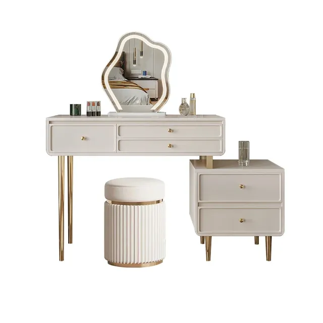 Lumière LED miroir coiffeuse chambre moderne luxe blanc… – vue 6