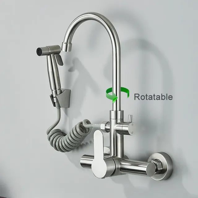 Shinesia robinet d'évier de cuisine en Nickel brossé – vue 5