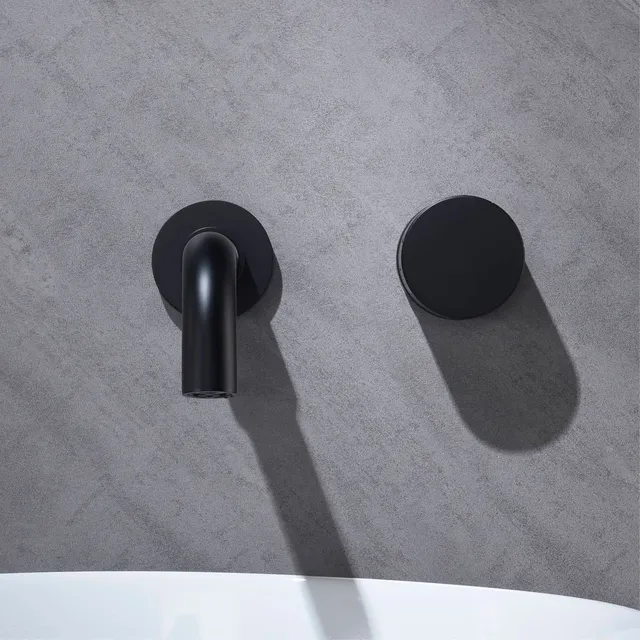 Robinet de salle de bains de luxe en laiton noir avec… – vue 5