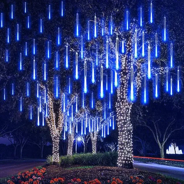 LED pluie de météores lumières étanche chute de pluie… – vue 2