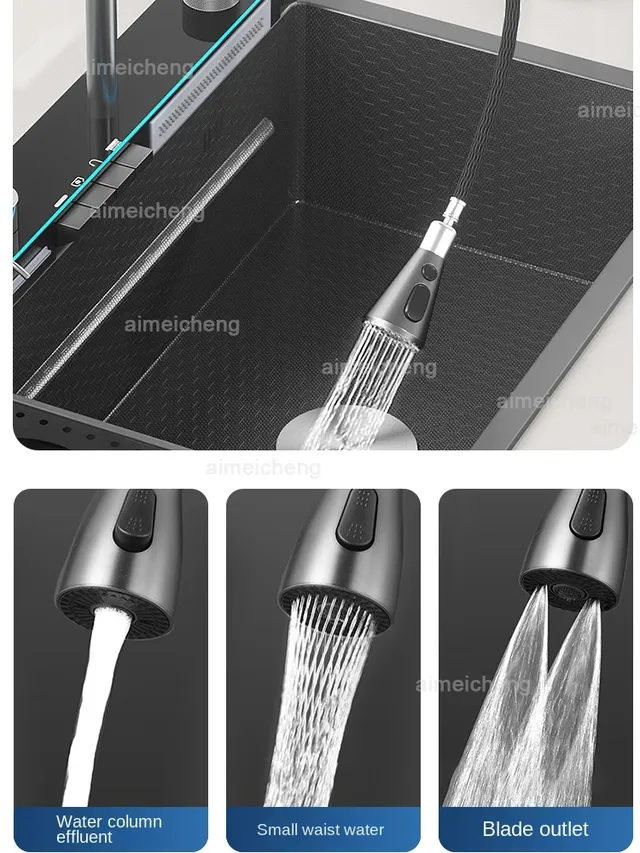 Cascade d'évier en acier inoxydable – vue 4