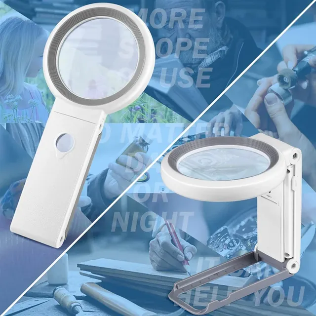 Loupe bureau pliable éclairée LED blanc chaud froid… – vue 5