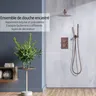 Robinet de salle de bains doré avec 2 cadrans – vue 2