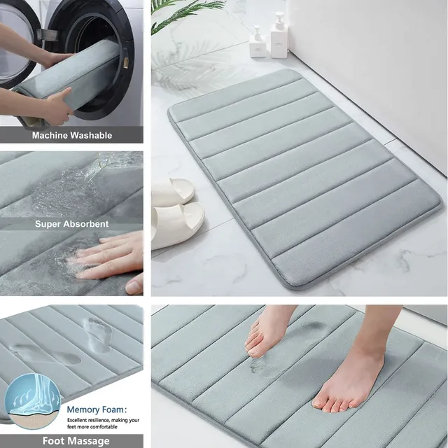 Tapis de bain Super absorbant en mousse à mémoire de forme – vue 2