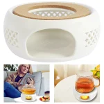 Chauffe-thé à café et thé, cadre creux Portable, support de Base chauffant, chauffe-théière en céramique, pour hôtel, voyage, maison