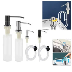 500ML bouteille de savon liquide évier montage en acier inoxydable pression des mains distributeur de savon bouteille évier de cuisine distributeur de savon liquide Pum 500ML bouteille de savon liquide évier montage en acier inoxydable pression des mains distributeur de savon bouteille évier de cuisine distributeur de savon liquide Pum