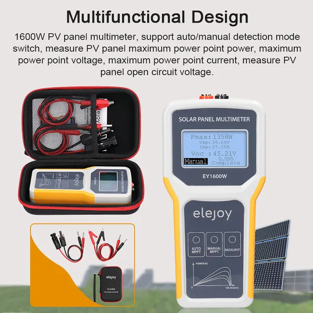 Multimètre de panneau photovoltaïque 1600W – vue 3