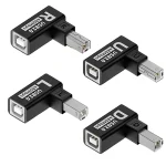 Adaptateur d&rsquo;imprimante USB 2.0, USB 2.0 mâle vers femelle, résistant à 90 degrés, convertisseur de prise d&rsquo;extension pour EAU d&rsquo;imprimante