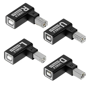 Adaptateur d’imprimante USB 2.0, USB 2.0 mâle vers femelle, résistant à 90 degrés, convertisseur de prise d’extension pour EAU d’imprimante Adaptateur d’imprimante USB 2.0, USB 2.0 mâle vers femelle, résistant à 90 degrés, convertisseur de prise d’extension pour EAU d’imprimante
