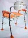 Chaise douche pliante aluminium plastique orange… – vue 5