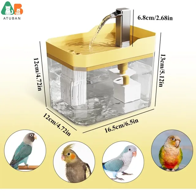 ATUBAN Bain d'oiseaux automatique pour perruches avec… – vue 3