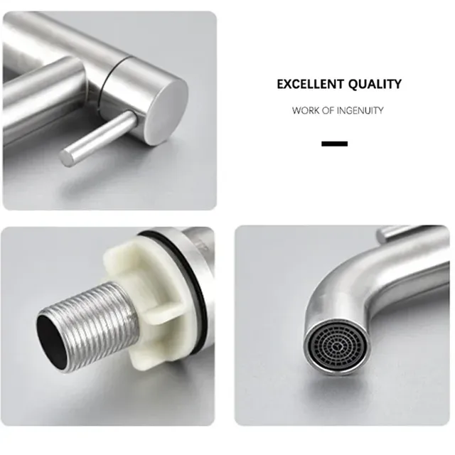Robinet de lavabo en acier inoxydable 304 – vue 3