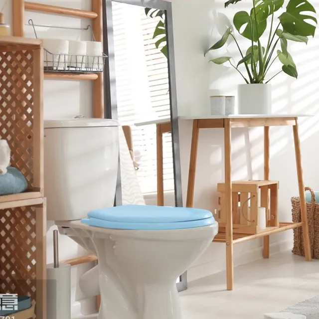 Siège de toilette rond à fermeture douce – vue 3