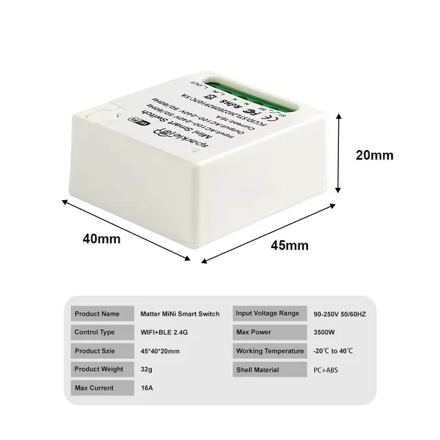 16A Matter Smart WIFI commutateur intelligent… – vue 3