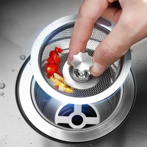 Filtre d&rsquo;évier de cuisine en maille, filtre d&rsquo;évier en acier inoxydable, Anti-blocage, Drain de sol de salle de bains, bouchon attrape-cheveux, accessoires d&rsquo;évier