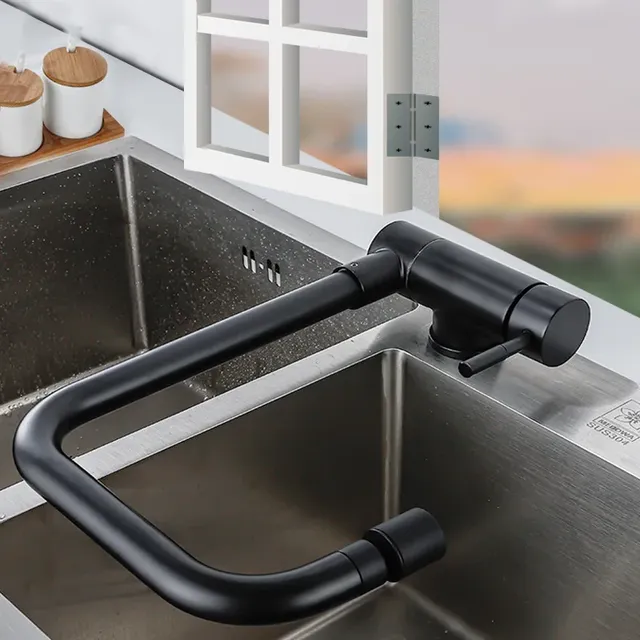 Robinet d'évier de cuisine pliable et rotatif – vue 4
