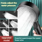 Pommeau de douche 5 Modes économie d&rsquo;eau pomme de douche haute pression réglable pulvérisation à main accessoires de salle de bain suspendus