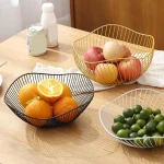 Panier à fruits de grande capacité, exquis, multi-usages, œufs de cuisine, support à Dessert, panier de vidange en métal pour collation, pain et légumes