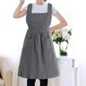 Tablier cuisine robe trapèze froncée bretelles larges… – vue 5
