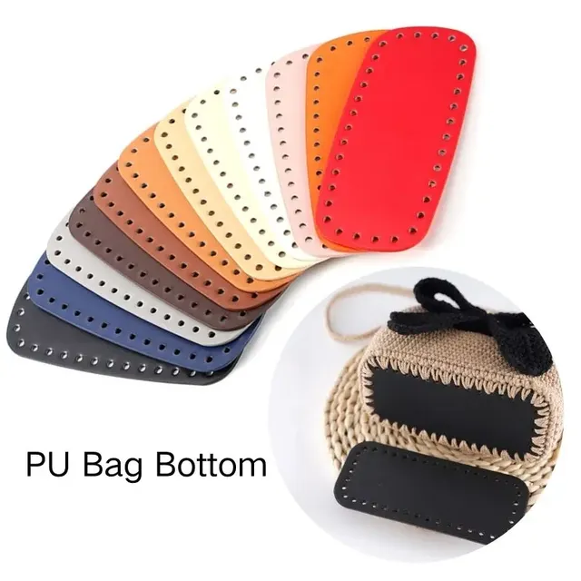 Fond Long ovale pour sac tricoté sacs en cuir Pu…