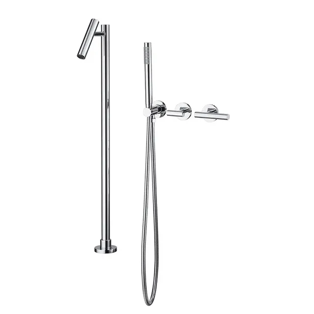 Lampadaire spot orientable métal finition laiton brossé… – vue 4