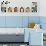 Tête de lit 3D, panneau mural à bord Tatami, tampon mural souple en cuir pour chambre à coucher et salon, tampons muraux souples Anti-Collision