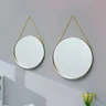 Miroir décoratif nordique en fer forgé – vue 1