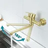 Robinet d'évier de cuisine en acier inoxydable 304 or… – vue 2