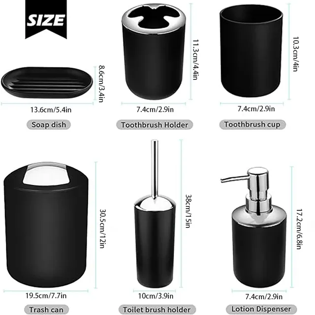 Ensemble d'accessoires de salle de bain – vue 5