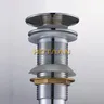 Bonde lavabo vidage poussoir laiton chromé bouchon plat… – vue 2