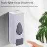 Distributeur savon mural 350ml ABS inoxydable chromé… – vue 4