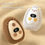 Chauffe-mains électrique en peluche, affichage numérique, Mini chauffe-mains, dessin animé, Portable, pour l&rsquo;intérieur et l&rsquo;extérieur