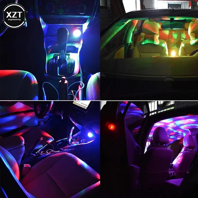 Rvb Led USB voiture USB lumière ambiante DJ RGB Mini… – vue 2