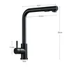 Robinet de cuisine extractible noir SUS404 – vue 5