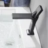 Mitigeur lavabo laiton noir mat contemporain bec cascade… – vue 4