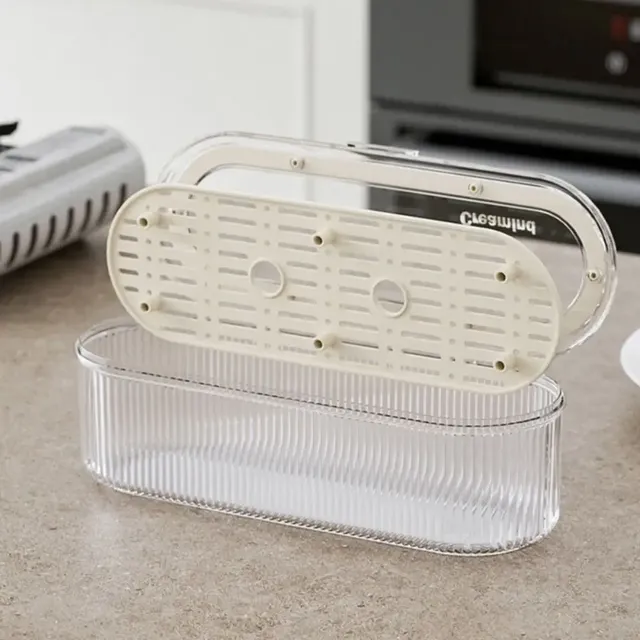 Boîte rangement baguettes cuisine transparent plastique… – vue 4
