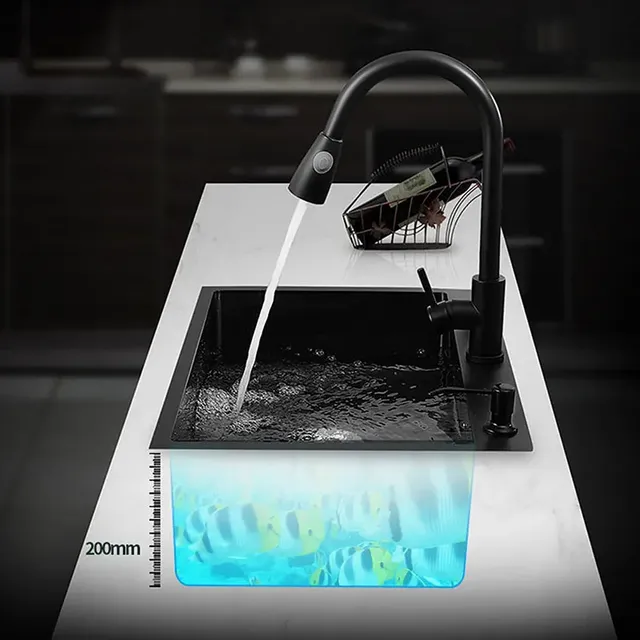 Grand évier de cuisine en acier inoxydable 304 – vue 2
