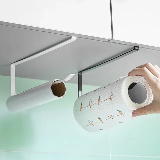 Porte rouleau papier cuisine suspension sous étagère fer… – vue 4