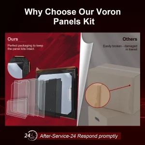 Kit complet de panneaux pour imprimante 3D Voron 2.4, Kit de panneaux de boîtier PC Transparent, Kit de panneaux de porte/fenêtre Voron 2.4