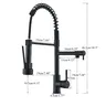 Robinet de cuisine extractible noir double bec 360 °… – vue 7