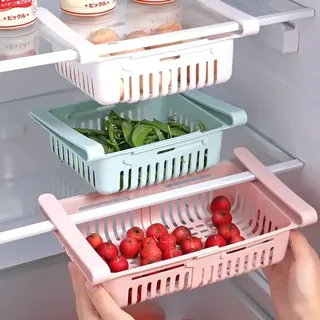 Panier rangement réfrigérateur extensible coulissant ventilé plastique…