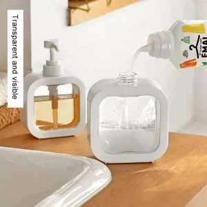 Distributeur de savon liquide Transparent de grande capacité, bouteille de stockage de liquide pour Gel douche, 300/500ML, 1 pièce Distributeur de savon liquide Transparent de grande capacité, bouteille de stockage de liquide pour Gel douche, 300/500ML, 1 pièce