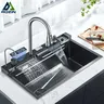 Évier de cuisine en acier inoxydable avec…