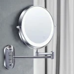 Miroir de maquillage chromé de 7 pouces, grossissant 3X/5X/10X, Double face, miroirs cosmétiques intelligents pour salle de bains, décoration domestique